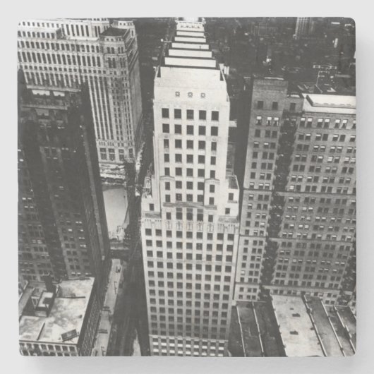1960年:  シカゴの超高層ビルの空中写真 ストーンコースター (正面)