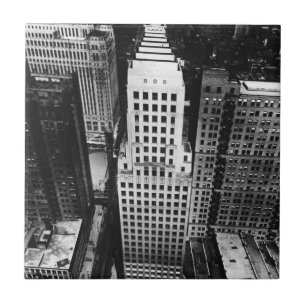 1960年: シカゴの超高層ビルの空中写真 タイル