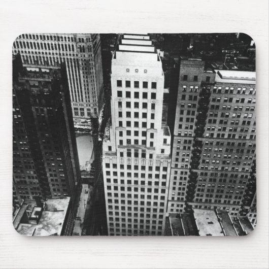 1960年:  シカゴの超高層ビルの空中写真 マウスパッド (正面)