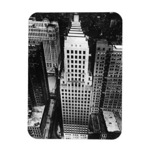 1960年: シカゴの超高層ビルの空中写真 マグネット