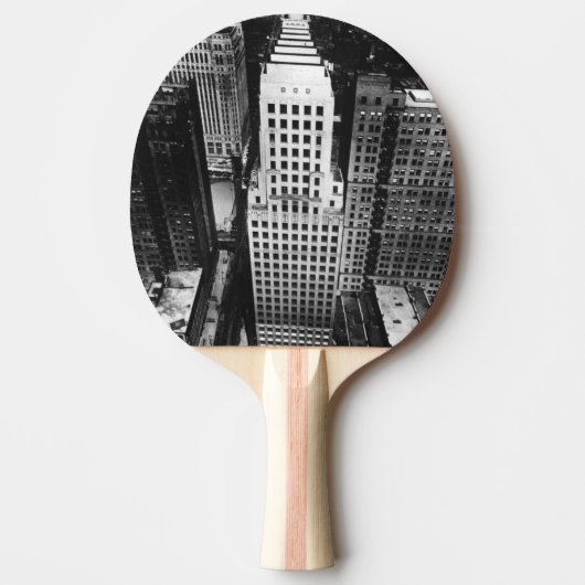 1960年:  シカゴの超高層ビルの空中写真 卓球ラケット (正面)