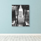1960年：シカゴ超高層ビル空中景観 キャンバスプリント (インサイチュ (ウッドフロア))