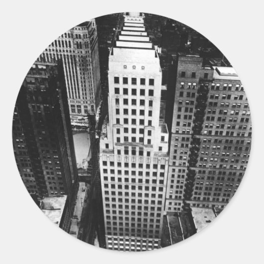 1960年:シカゴ超高層ビル空中景観 ラウンドシール (正面)