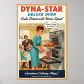 1960年 ビンテージ Dyna-Star オーブン広告 ポスター (正面)