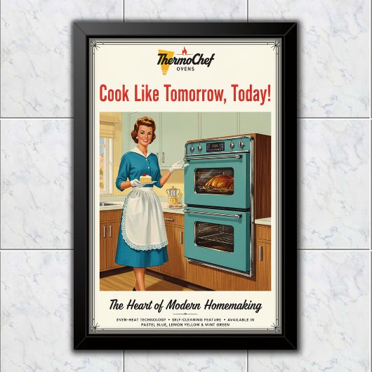 1960年 ヴィンテージ ThermoChef オーブン広告 ポスター