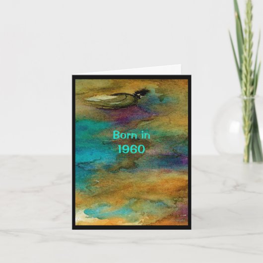 1960生まれ年の誕生日おもしろい事実 カード (正面)