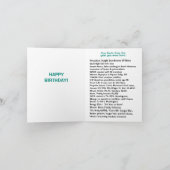 1960生まれ年の誕生日おもしろい事実 カード (内部)