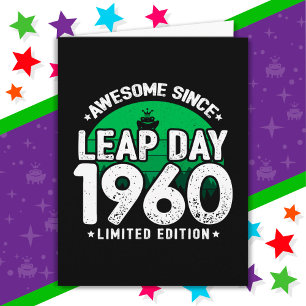 1960素晴らし年閏年日以後2月29誕生日 カード