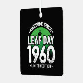 1960素晴らし年閏年日以後2月29誕生日 メタルオーナメント (正面左)