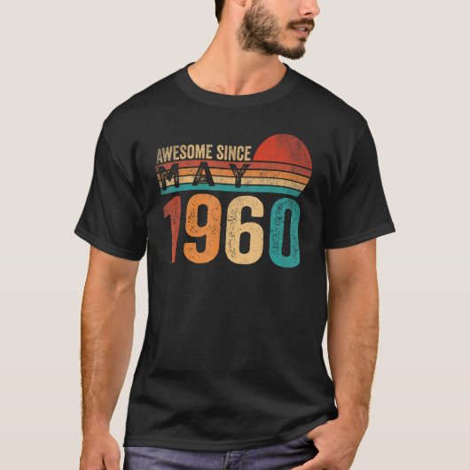 1960素晴らし年5月63日誕生日63歳から Tシャツ (正面)