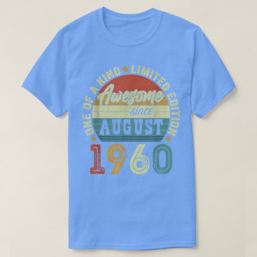 1960素晴らし年62歳62歳から Tシャツ (デザイン正面)
