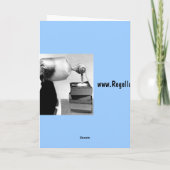 1960美しいショップ用グリーティングカード（青） カード (裏面)