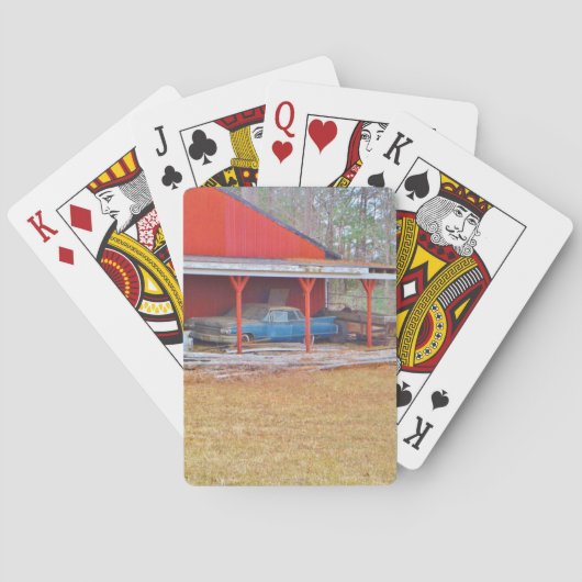 1960青いSADAND DEVILLEのクラシックカー トランプ (裏面)