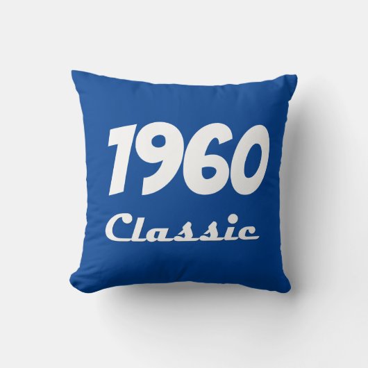 1960 クラシック 60歳の誕生日お祝い クッション (正面)