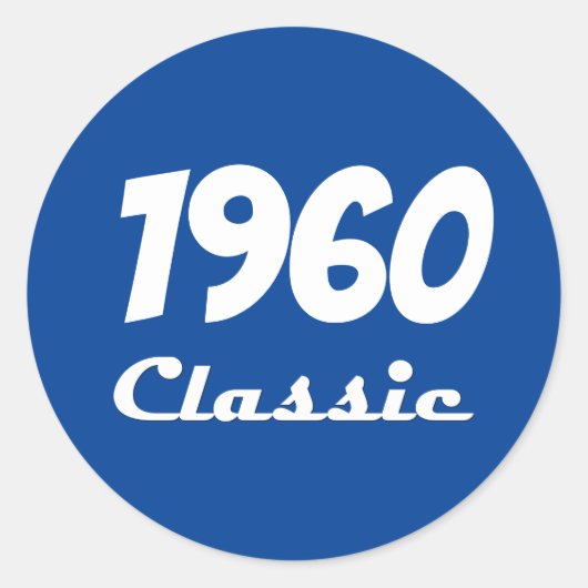 1960 クラシック 60歳の誕生日お祝い ラウンドシール (正面)