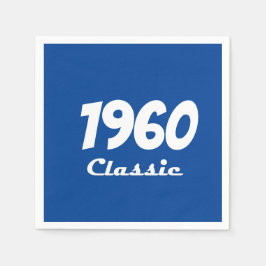 1960 クラシック 60歳の誕生日パーティーお祝い スタンダードカクテルナプキン