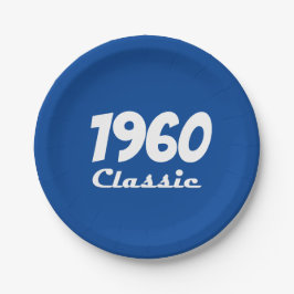 1960 クラシック 60歳の誕生日パーティーのお祝い ペーパープレート