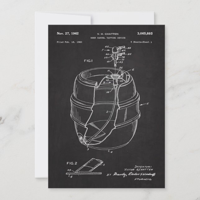 1960 Beer Barrel Patent (正面)