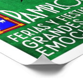 1960 Pamplona Spain Running of the Bulls ポスター (角)