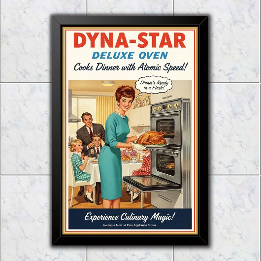 1960 Vintage Dyna-Star Oven Advertising ポスター