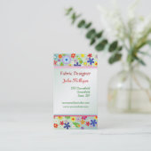 1960-xスタイルの多彩なフラワーパワーパターン 名刺 (スタンド正面)