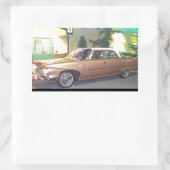1960PlymouthWithFrameAndText2LG.JPG 長方形シール (バッグ)