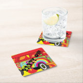 1960'sスタイルスクエア紙コースター スクエアペーパーコースター (インサイチュ)