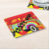 1960'sスタイルスクエア紙コースター スクエアペーパーコースター (アングル)