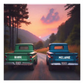 1960sトラック未舗装の道路の名前をカスタムする フォトプリント            (正面)