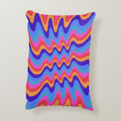 1960sヒッピートリップ（幻覚体験）のようなレトロ壁紙 アクセントクッション (裏面(縦))