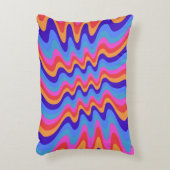 1960sヒッピートリップ（幻覚体験）のようなレトロ壁紙 アクセントクッション (正面(垂直))