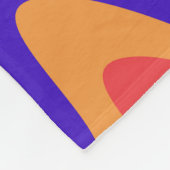 1960sヒッピートリップ（幻覚体験）のようなレトロ壁紙 フリースブランケット (角)