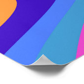 1960sヒッピートリップ(幻覚体験)のようなレトロ壁紙 ポスター (角)