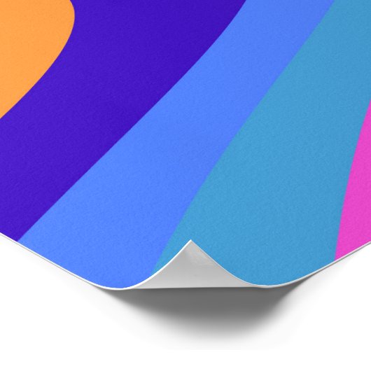 1960sヒッピートリップ(幻覚体験)のようなレトロ壁紙 ポスター (角)