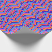 1960sヒッピートリップ（幻覚体験）のようなレトロ壁紙 ラッピングペーパー (角)