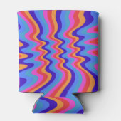 1960sヒッピートリップ（幻覚体験）のようなレトロ壁紙 缶クーラー (裏面)