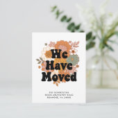 1960sヒッピー花パワーレトロ新しいアドレス 案内ポストカード (スタンド正面)