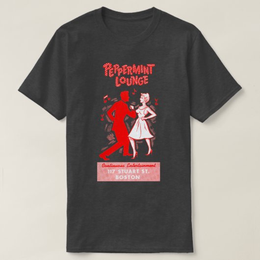 1960sペパーミントラウンジボストン tシャツ (デザイン正面)
