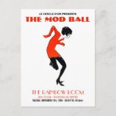 1960sモダンダンスパーティーヴィンテージ招待状はがき インビテーションポストカード (正面)