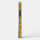 1960s、1970s緑およびオレンジ色のレトロフローラ Case-Mate iPhoneケース (裏面 / 右)