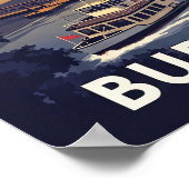 1960s Budapest, Hungary Vintage Travel Poster ポスター (角)