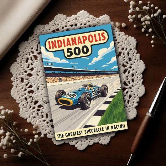 1960s Indianapolis 500 Vintage ポストカード