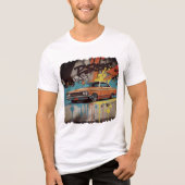 1960s Lowrider in Graffiti Fire Wall Art Style トライブレンドＴシャツ (正面)