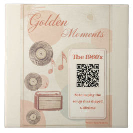 1960s Memory Care Decorative Tile with Music QR  タイル