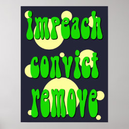 1960's Style Impeach Convict Remove ポスター