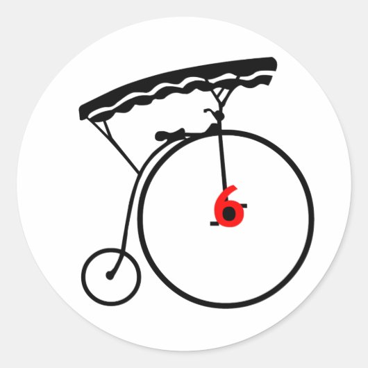 1960's The Prentor - Number Six Sticker ラウンドシール (正面)