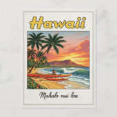 1960s Vintage Hawaiian Travel  ポストカード (正面)
