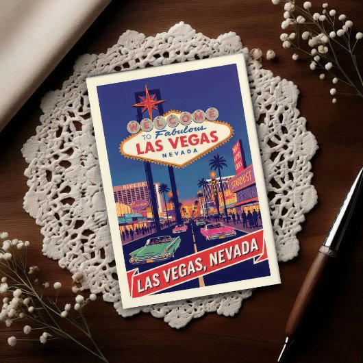 1960s Vintage Las Vegas Travel ポストカード