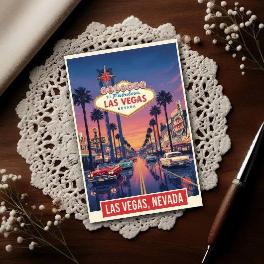 1960s Vintage Las Vegas Travel  ポストカード