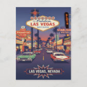 1960s Vintage Las Vegas Travel ポストカード (正面)
